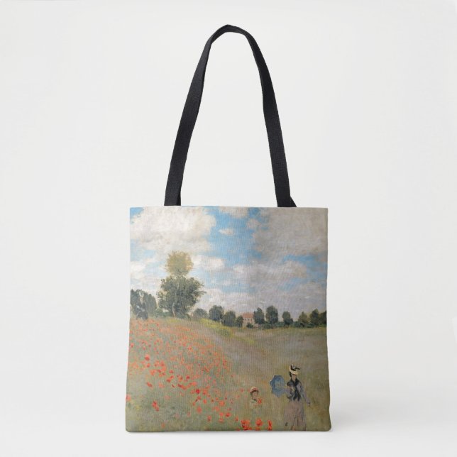 Bolsa Tote Papoilas selvagens de Claude Monet |, perto de (Frente)