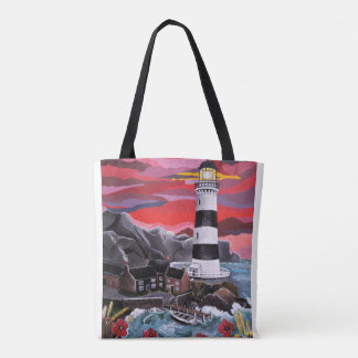 Bolsa Tote Papoulas pelo Farol Pintura de Alfred Fox