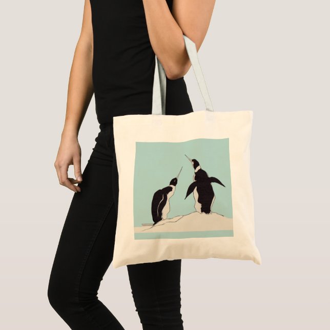 Bolsa Tote par de pinguins (Frente (produto))