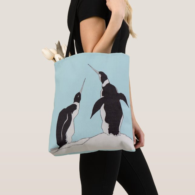 Bolsa Tote par de pinguins (Close Up)