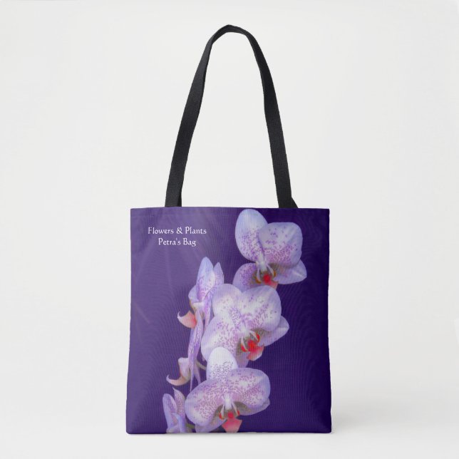 Bolsa Tote para Flores e Plantas com Orquídeas (Frente)