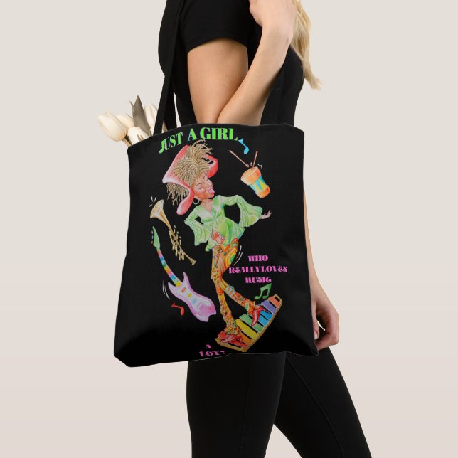 Bolsa Tote para Meninas que Realmente Amam Música (Close Up)