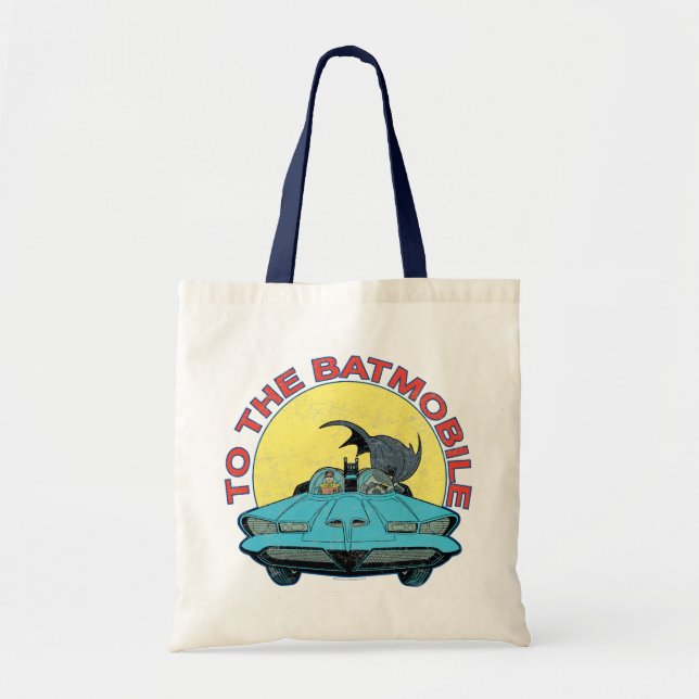 Bolsa Tote Para O Ícone Batmobile - Distress (Frente)