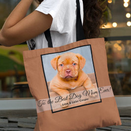 Bolsa Tote Para o melhor cachorro Foto do dia das mães Saco d