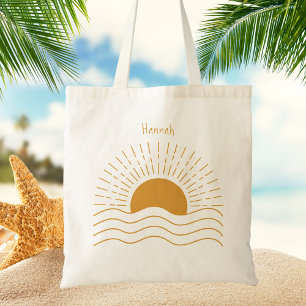 Bolsa Tote Para o Seu Sol Boho de Verão Minimalista Moderno