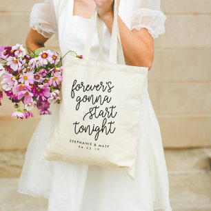 Bolsa Tote Para sempre   Saco de boas-vindas do casamento per