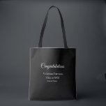 Bolsa Tote Parabéns formando adicionar nome da escola simples<br><div class="desc">Design</div>