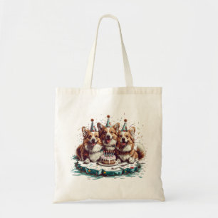 Bolsa Tote Parabéns Pembroke Welsh Corgi Dogs