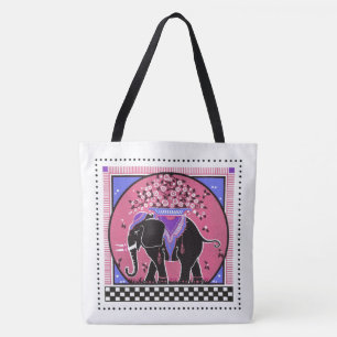 Bolsa Tote Parada de Elefante a Rosa