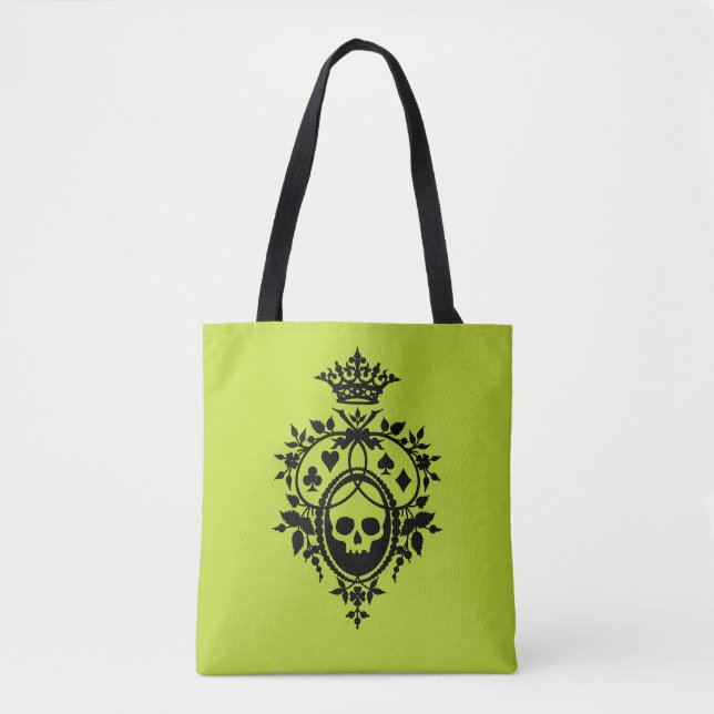 Bolsa Tote Parada Verde com Caveira e Traje de Tota (Frente)