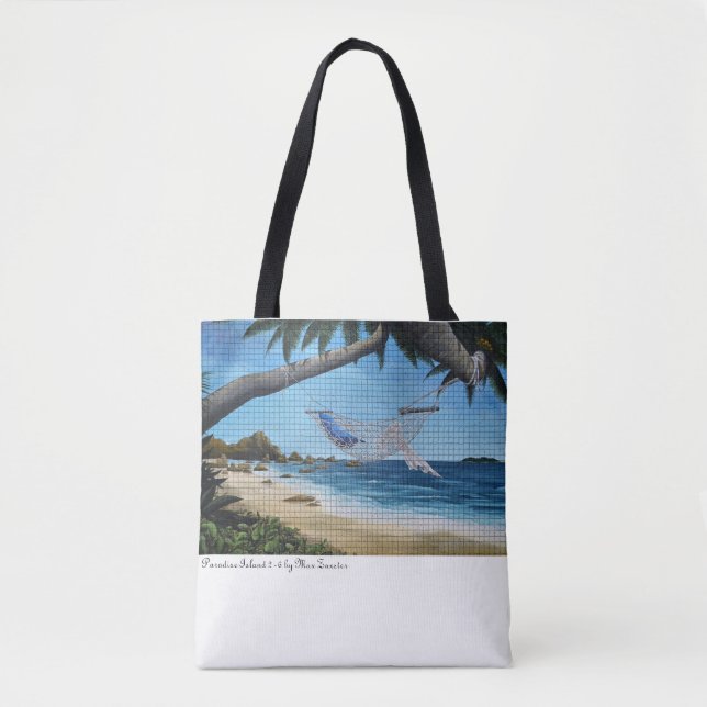Bolsa Tote Paradise Island 2 - 6 - Artist - Max Zaxster (Frente)