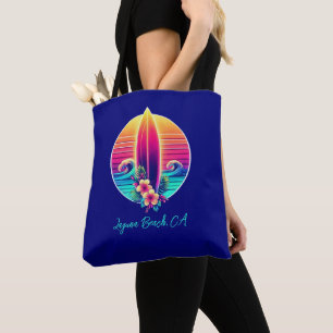 Bolsa Tote Paraíso no surfboard sunset-