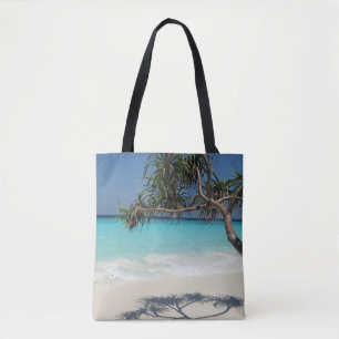 Bolsa Tote Paraíso Sunny Tropical Beach Ocean