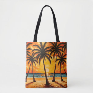 Bolsa Tote Paraíso Tropical Amarelo Marrom