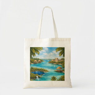 Bolsa Tote Paraíso Tropical da Lagoa de Bacalar