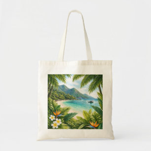Bolsa Tote Paraíso Tropical da Praia Con Dao