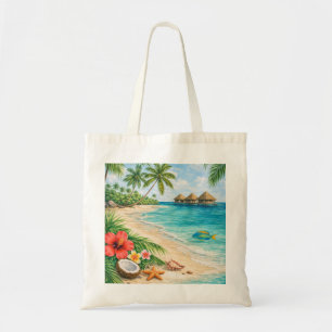 Bolsa Tote Paraíso Tropical da Praia das Bahamas