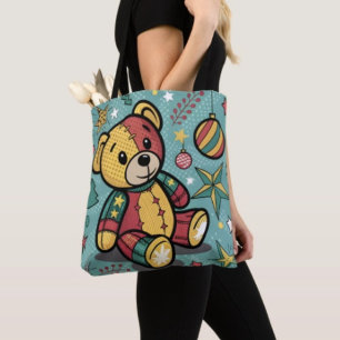 Bolsa Tote Paraquedas de Natal - Urso de Teddy
