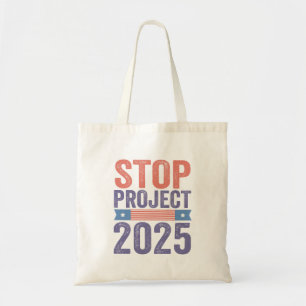 Bolsa Tote Parar o Projeto 2025 Trump American Patroitic