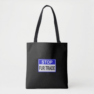 Bolsa Tote Parar sinal azul com pele