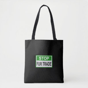 Bolsa Tote Parar Sinal de Comércio de Pele Verde