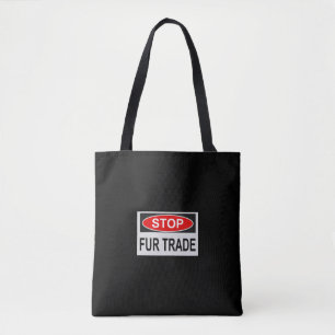 Bolsa Tote Parar Sinal de Comércio de Pele vermelho