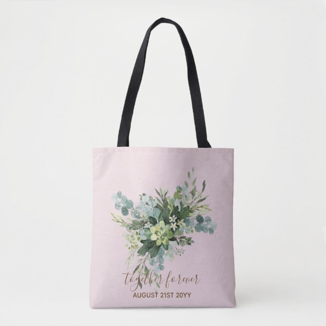 Bolsa Tote Parceira de Brida Personalizada Oferece Verde (Frente)