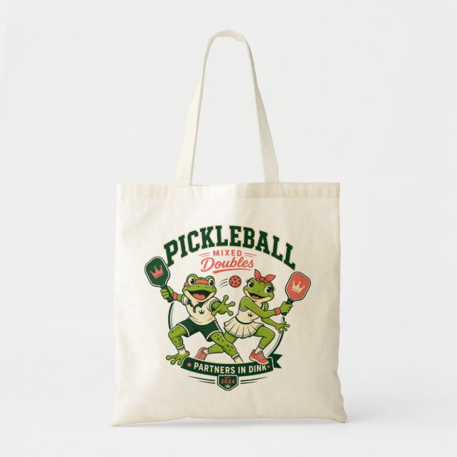 Bolsa Tote Parceiros de Sapo Fofo em Design Divertido de Espo (Frente)