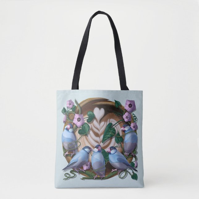 Bolsa Tote Pardais-de-java, Café de Java (Frente)