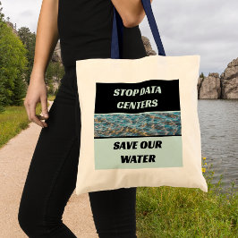 Bolsa Tote Pare Data Centers Fotografia do Lago Salve Nossa Á
