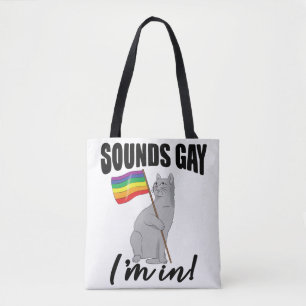 Bolsa Tote Parece Gay, estou em Gato