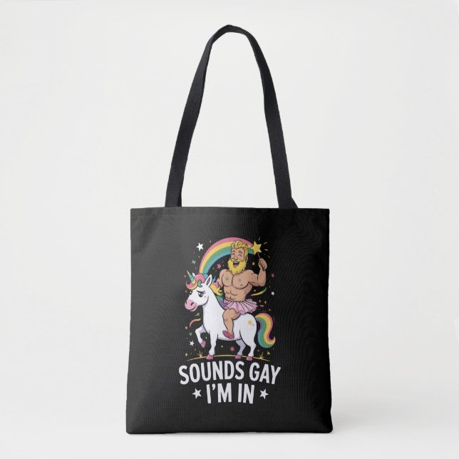 Bolsa Tote Parece Gay Eu Estou Dentro  (Frente)