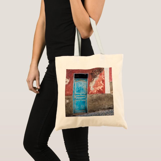 Bolsa Tote Parede colorida com porta azul (Frente (produto))
