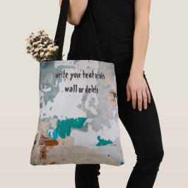 Bolsa Tote Parede de tijolos pintada de estilo literal