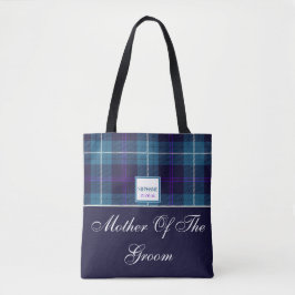 Bolsa Tote Parente De Casamento Oferece A Mãe De Tartan Da No