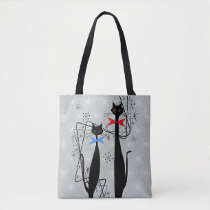 Bolsa Tote Pares legal modernos do gato do meio século
