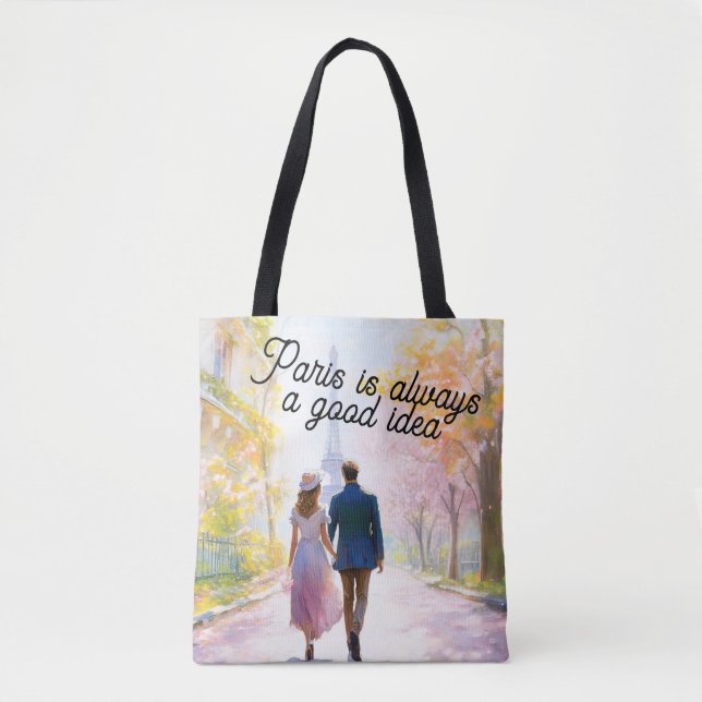 Bolsa Tote Paris é sempre uma boa ideia (Frente)
