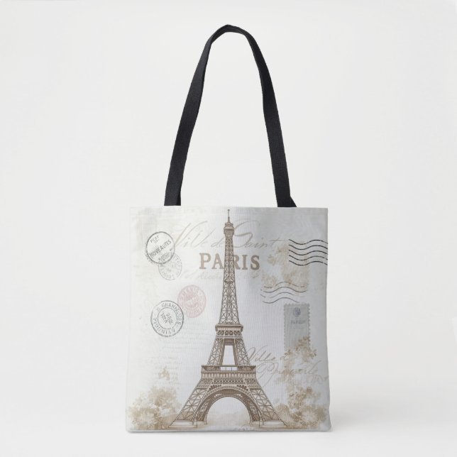 Bolsa Tote Paris França Torre Eiffel (Frente)