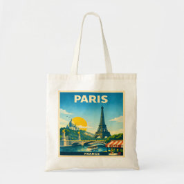 Bolsa Tote Paris France retro Travel Poster