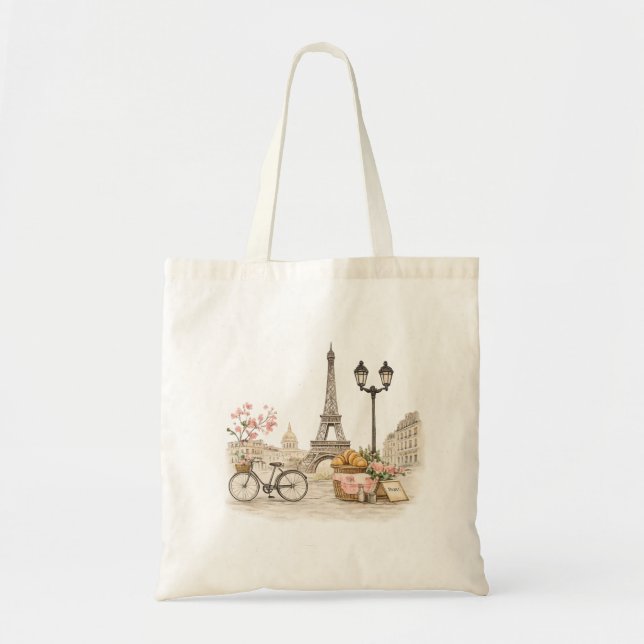 Bolsa Tote Paris Inspired French Tote Bag (Frente)