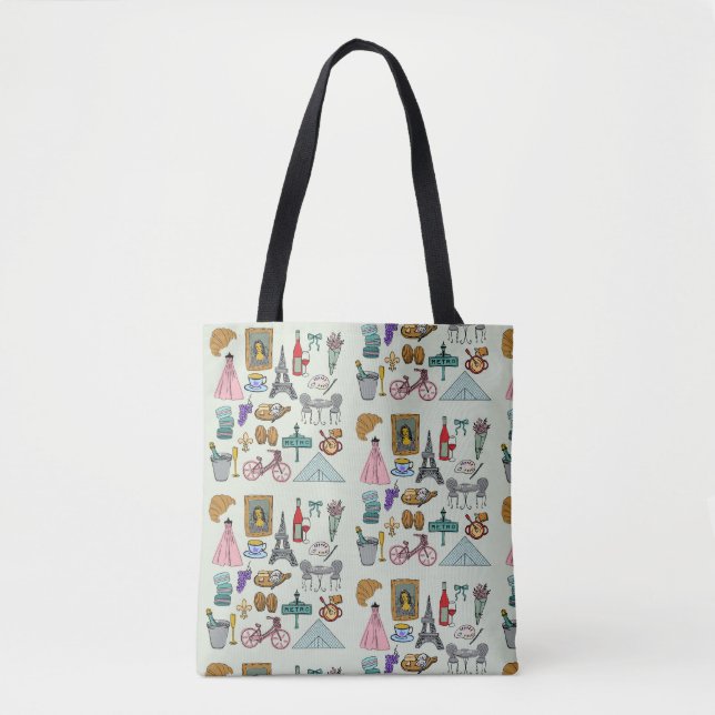 Bolsa Tote Paris Romântica (Frente)