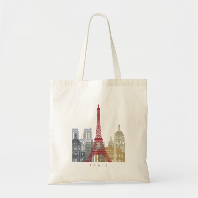Bolsa Tote Paris skyline poster (Frente)