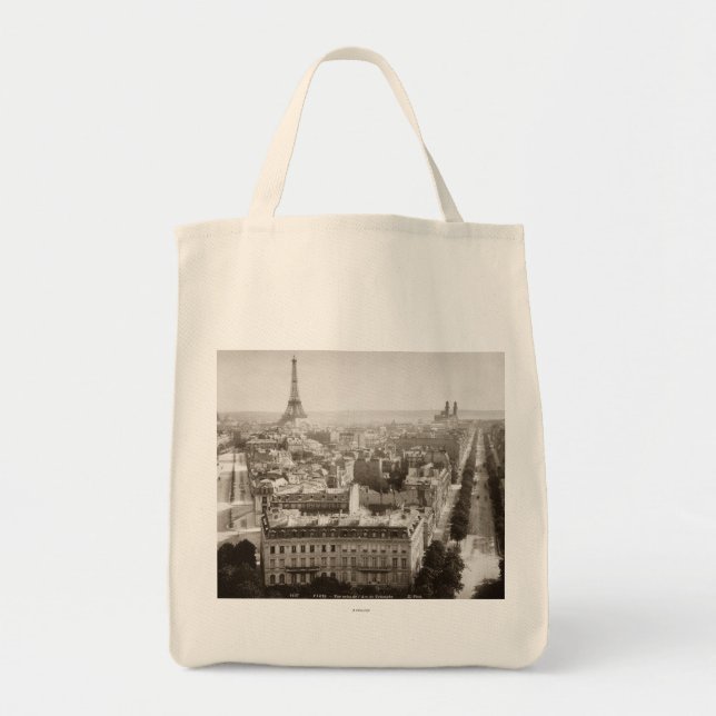 Bolsa Tote Paris: Vista aérea, 1900 (Frente)