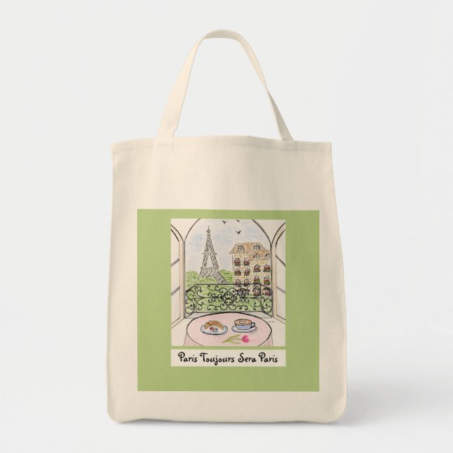Bolsa Tote Paris Whimsical e Torre Eiffel SEMPRE PARIS (Frente)