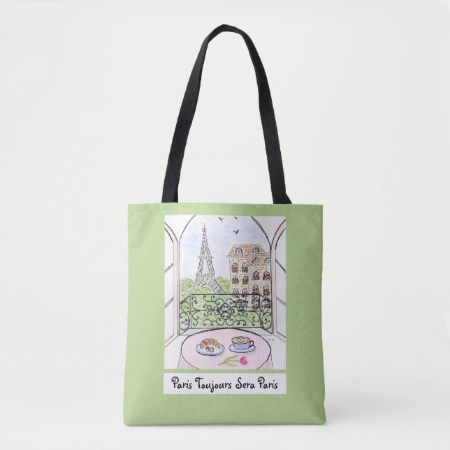 Bolsa Tote Paris Whimsical e Torre Eiffel SEMPRE PARIS (Frente)