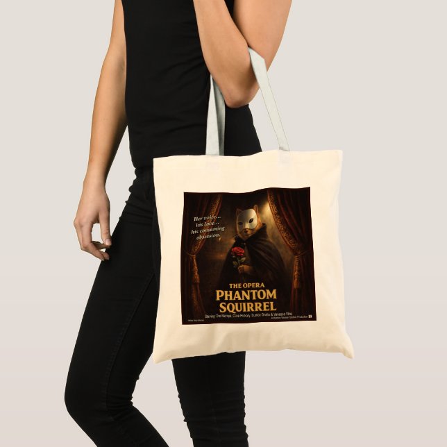 Bolsa Tote Paródia de Esquilo Fantasma da Ópera (Frente (produto))