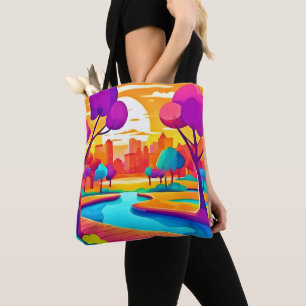 Bolsa Tote Parque da Cidade do Sunset Vibrante