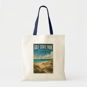 Bolsa Tote Parque Estadual do Golfo Alabama Ilustração Arte d