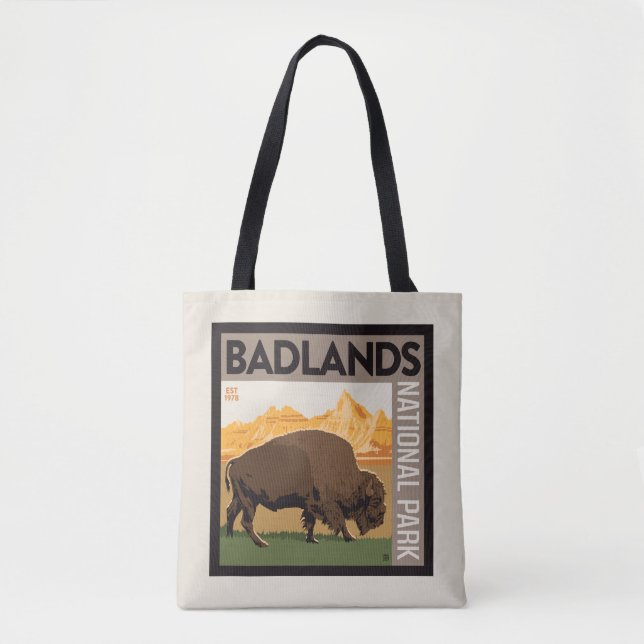 Bolsa Tote Parque Nacional Badlands | Buffalo (Frente)