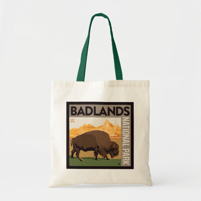 Bolsa Tote Parque Nacional Badlands | Buffalo (Frente)